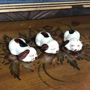 California pottery - Rio Hondo Pottery ceramic sleeping puppies - set of 3